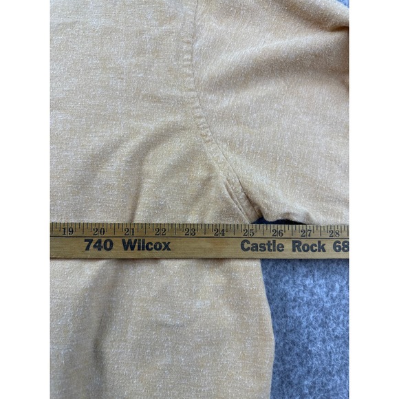 Mens 2XL Proper Cloth 100% Cotton Buttn Down Long Sleeve Shirt Yellow Super Soft - Picture 5 of 7